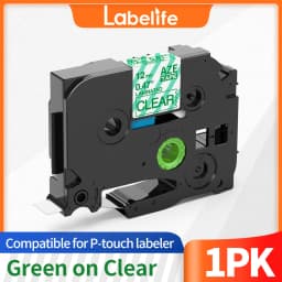 6/9/12/18/24mm TZ-White Label Lamination Ribbon TZE231 TZE241 TZE251 TZE221 Compatible for Brother Label Printer PT-H100 PTD600