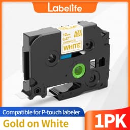 6/9/12/18/24mm TZ-White Label Lamination Ribbon TZE231 TZE241 TZE251 TZE221 Compatible for Brother Label Printer PT-H100 PTD600