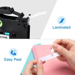 6/9/12/18/24mm TZ-White Label Lamination Ribbon TZE231 TZE241 TZE251 TZE221 Compatible for Brother Label Printer PT-H100 PTD600