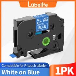 6/9/12/18/24mm TZ-White Label Lamination Ribbon TZE231 TZE241 TZE251 TZE221 Compatible for Brother Label Printer PT-H100 PTD600