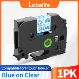 6/9/12/18/24mm TZ-White Label Lamination Ribbon TZE231 TZE241 TZE251 TZE221 Compatible for Brother Label Printer PT-H100 PTD600