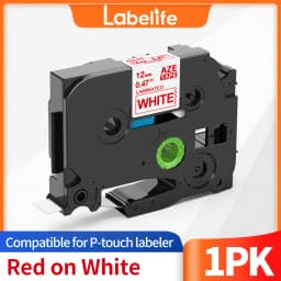 6/9/12/18/24mm TZ-White Label Lamination Ribbon TZE231 TZE241 TZE251 TZE221 Compatible for Brother Label Printer PT-H100 PTD600