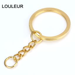 5-20pcs Gold Color Key Chain Key Ring Bronze Rhodium 28mm Long Round Split Keyrings Keychain For DIY Jewelry Making Wholesale