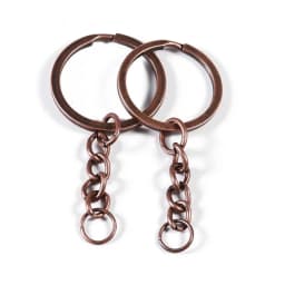 5-20pcs Gold Color Key Chain Key Ring Bronze Rhodium 28mm Long Round Split Keyrings Keychain For DIY Jewelry Making Wholesale