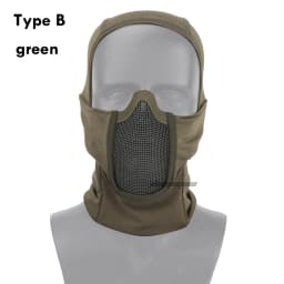Tactical Full Face Steel Mesh Mask Hunting Airsoft Paintball Mask Headgear CS Game Motorcycle Shooting Cycling Protective Masks
