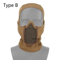 Tactical Full Face Steel Mesh Mask Hunting Airsoft Paintball Mask Headgear CS Game Motorcycle Shooting Cycling Protective Masks