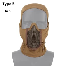 Tactical Full Face Steel Mesh Mask Hunting Airsoft Paintball Mask Headgear CS Game Motorcycle Shooting Cycling Protective Masks
