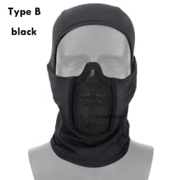 Tactical Full Face Steel Mesh Mask Hunting Airsoft Paintball Mask Headgear CS Game Motorcycle Shooting Cycling Protective Masks