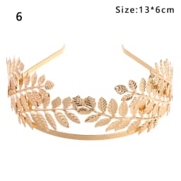 Retro Gold leaf wedding roman bride greek women hair accessories bride head jewel headband head tiaras crown jewelry Hair Hoop