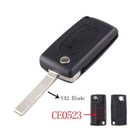 KEYYOU 2 Buttons Flip Folding Key Case Blank Shell For Peugeot 107 207 307 307S 308 3008 407 607 2BT