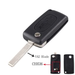 KEYYOU 2 Buttons Flip Folding Key Case Blank Shell For Peugeot 107 207 307 307S 308 3008 407 607 2BT