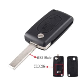 KEYYOU 2 Buttons Flip Folding Key Case Blank Shell For Peugeot 107 207 307 307S 308 3008 407 607 2BT
