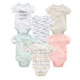 Kavkas Baby Girls Bodysuits 6/3 pcs/lot Summer Cotton Baby Clothes Short Sleeve Newborn body bebe 0-3 months Infant Clothing