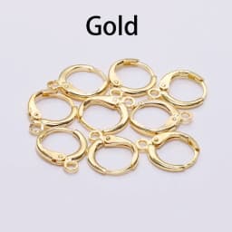 20pcs/lot 14x12mm Gold  France Lever Earring Hooks Wire Settings Base Earrings Hoops For Jewelry Making Finding Supplies