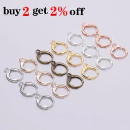20pcs/lot 14x12mm Gold  France Lever Earring Hooks Wire Settings Base Earrings Hoops For Jewelry Making Finding Supplies