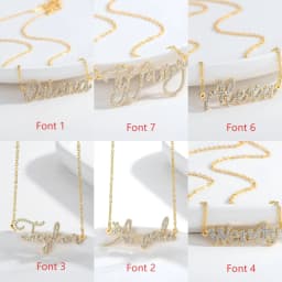 304L Personalized Name Necklace for Women Custom Arabic Nameplate Gold Pendant Stainless Steel Jewelry Collier AYATUL KURSI