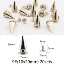 All Kinds of Silver Spikes Rivets For Leather Punk Studs and Spikes For Clothes Thorns Patch Tachas Para Ropa Remaches