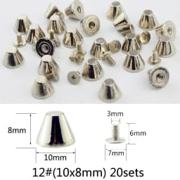 All Kinds of Silver Spikes Rivets For Leather Punk Studs and Spikes For Clothes Thorns Patch Tachas Para Ropa Remaches