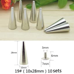 All Kinds of Silver Spikes Rivets For Leather Punk Studs and Spikes For Clothes Thorns Patch Tachas Para Ropa Remaches