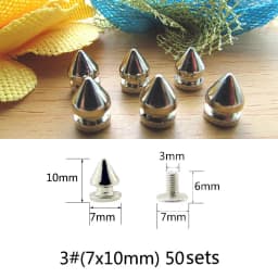 All Kinds of Silver Spikes Rivets For Leather Punk Studs and Spikes For Clothes Thorns Patch Tachas Para Ropa Remaches