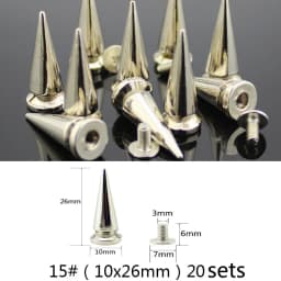 All Kinds of Silver Spikes Rivets For Leather Punk Studs and Spikes For Clothes Thorns Patch Tachas Para Ropa Remaches