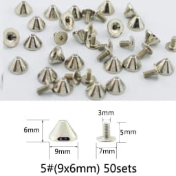 All Kinds of Silver Spikes Rivets For Leather Punk Studs and Spikes For Clothes Thorns Patch Tachas Para Ropa Remaches
