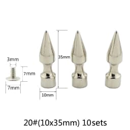 All Kinds of Silver Spikes Rivets For Leather Punk Studs and Spikes For Clothes Thorns Patch Tachas Para Ropa Remaches