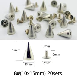 All Kinds of Silver Spikes Rivets For Leather Punk Studs and Spikes For Clothes Thorns Patch Tachas Para Ropa Remaches