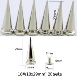 All Kinds of Silver Spikes Rivets For Leather Punk Studs and Spikes For Clothes Thorns Patch Tachas Para Ropa Remaches