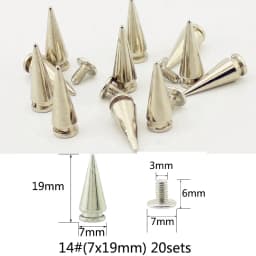 All Kinds of Silver Spikes Rivets For Leather Punk Studs and Spikes For Clothes Thorns Patch Tachas Para Ropa Remaches