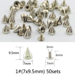 All Kinds of Silver Spikes Rivets For Leather Punk Studs and Spikes For Clothes Thorns Patch Tachas Para Ropa Remaches