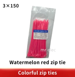 100/Lot 3*150mm Zip Ties Width 2.5mm Colorful Factory Standard Self-locking Plastic Cable Ties 3x150