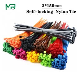 100/Lot 3*150mm Zip Ties Width 2.5mm Colorful Factory Standard Self-locking Plastic Cable Ties 3x150
