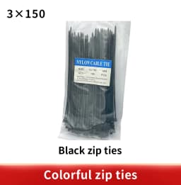 100/Lot 3*150mm Zip Ties Width 2.5mm Colorful Factory Standard Self-locking Plastic Cable Ties 3x150