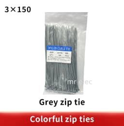 100/Lot 3*150mm Zip Ties Width 2.5mm Colorful Factory Standard Self-locking Plastic Cable Ties 3x150