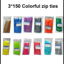 100/Lot 3*150mm Zip Ties Width 2.5mm Colorful Factory Standard Self-locking Plastic Cable Ties 3x150
