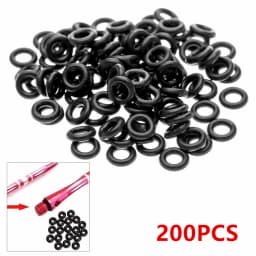 200PCS Darts Tip Rubber O Ring Black With 1PCS Tool Gasket Grip Washer Grommets Professional Darts Accessories