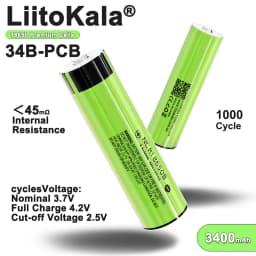 1-30pcs LiitoKala 34B-PCB NCR18650B 3.7v 18650 3500mah Lithium Rechargeable Battery Flashlight Batteries