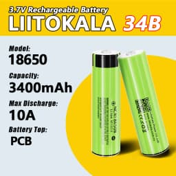 1-30pcs LiitoKala 34B-PCB NCR18650B 3.7v 18650 3500mah Lithium Rechargeable Battery Flashlight Batteries