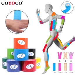 Width 2.5cm-10cm Kinesiology Tape 5m Athletic Tape Sports Recovery Knee Protector Waterproof Tennis Muscle Pain Relief Bandage