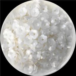 6mm/8mm/10mm Plum Flower Shapes Sequins Paillettes Sewing Craft, White Series Embellishment Findings,Women Garments Accessories
