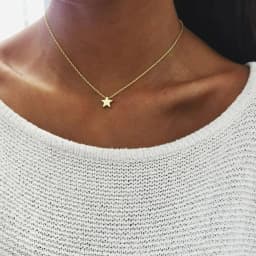 2024 New Women Chocker Gold/Silver Color Chain Star Heart Choker Necklace Jewelry Collana Kolye Bijoux Collares Mujer Collier