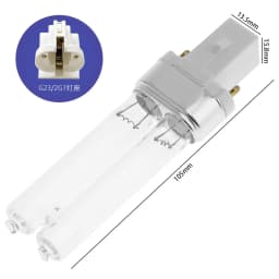 2pcs UV-9W 5W 7W 11W Ultraviolet Lamp UVC 254nm Water Air Disinfection Purification Sterilizer 9W H-Shape Tube for Germicidal