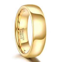 Tigrade Gold Color Tungsten Ring Couple Men Women Classic Wedding Engagement Band 2/4/6/8mm Special Write Engraving Name/Logo