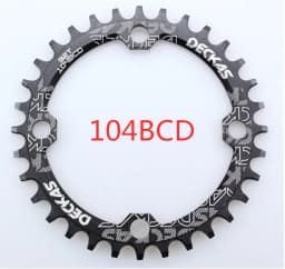 Deckas 104BCD Round Narrow Wide Chainring MTB Mountain Bike Bicycle 104BCD 32T 34T 36T 38T Crankset Tooth Plate Parts 104 BCD