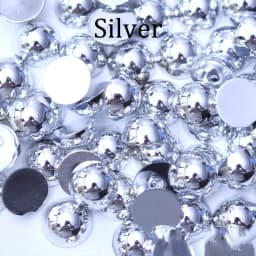2/3/4/5/6/8/10/12/14 mm AB Color Imitation Pearls Craft Half Round Flatback Beads for Jewelry Making Nail DIY Decoration