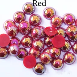 2/3/4/5/6/8/10/12/14 mm AB Color Imitation Pearls Craft Half Round Flatback Beads for Jewelry Making Nail DIY Decoration