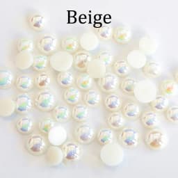 2/3/4/5/6/8/10/12/14 mm AB Color Imitation Pearls Craft Half Round Flatback Beads for Jewelry Making Nail DIY Decoration