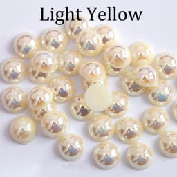 2/3/4/5/6/8/10/12/14 mm AB Color Imitation Pearls Craft Half Round Flatback Beads for Jewelry Making Nail DIY Decoration