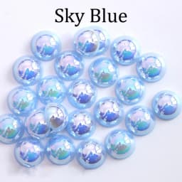 2/3/4/5/6/8/10/12/14 mm AB Color Imitation Pearls Craft Half Round Flatback Beads for Jewelry Making Nail DIY Decoration